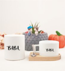 Babalar Günü Ahşap Altlıklı Fincan ve Kumbara
