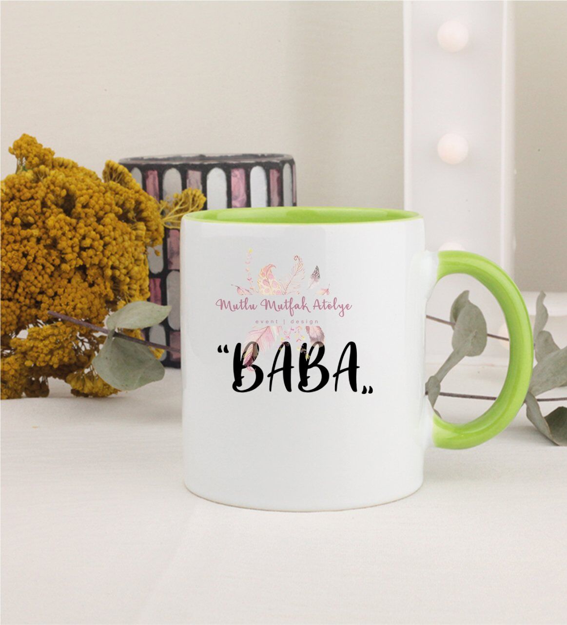 Babalar Günü Yeşil Kupa Bardak