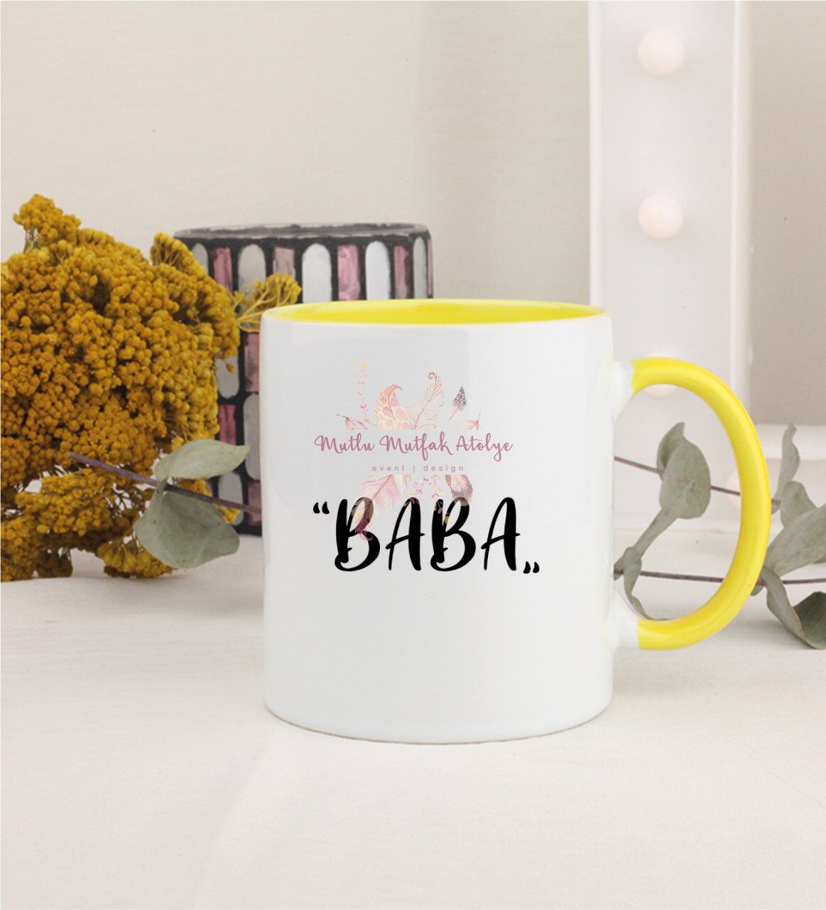 Babalar Günü Sarı Kupa Bardak