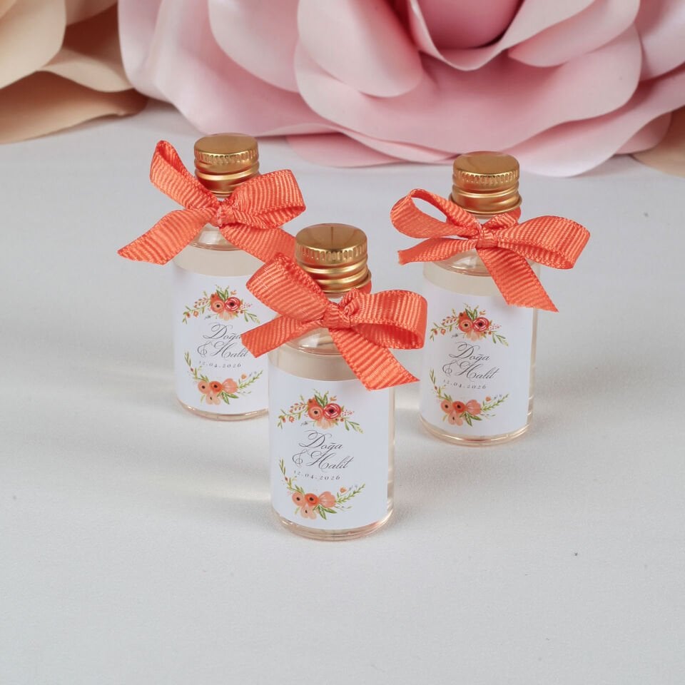 Kişiye Özel Etiketli Düğün & Nişan Hediyesi Bodrum Mandalinası Kolonyası