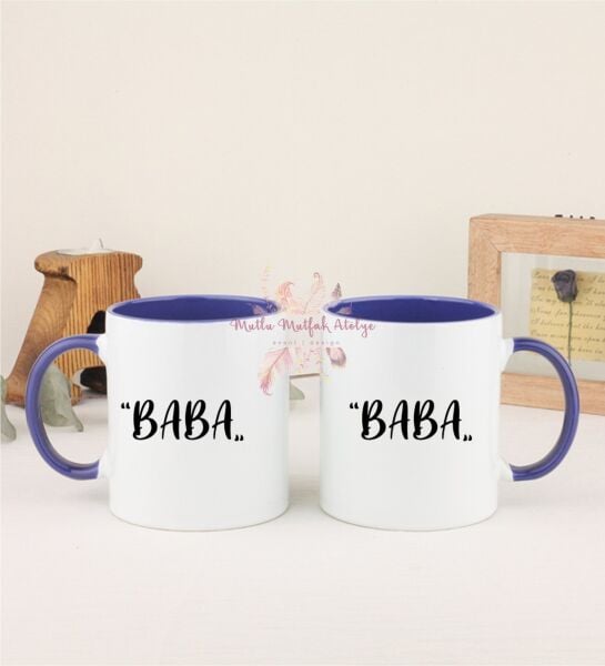 Babalar Günü İkili Lacivert Kupa Bardak