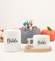 Bride Gelin Ahşap Altlıklı Fincan
