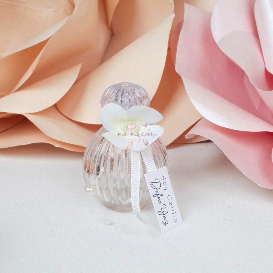 Bebek Hediyeliği Kolonya Şişesi – Hoş Geldin Bebeğim Cam Şişe Nikah & Doğum Hediyelik