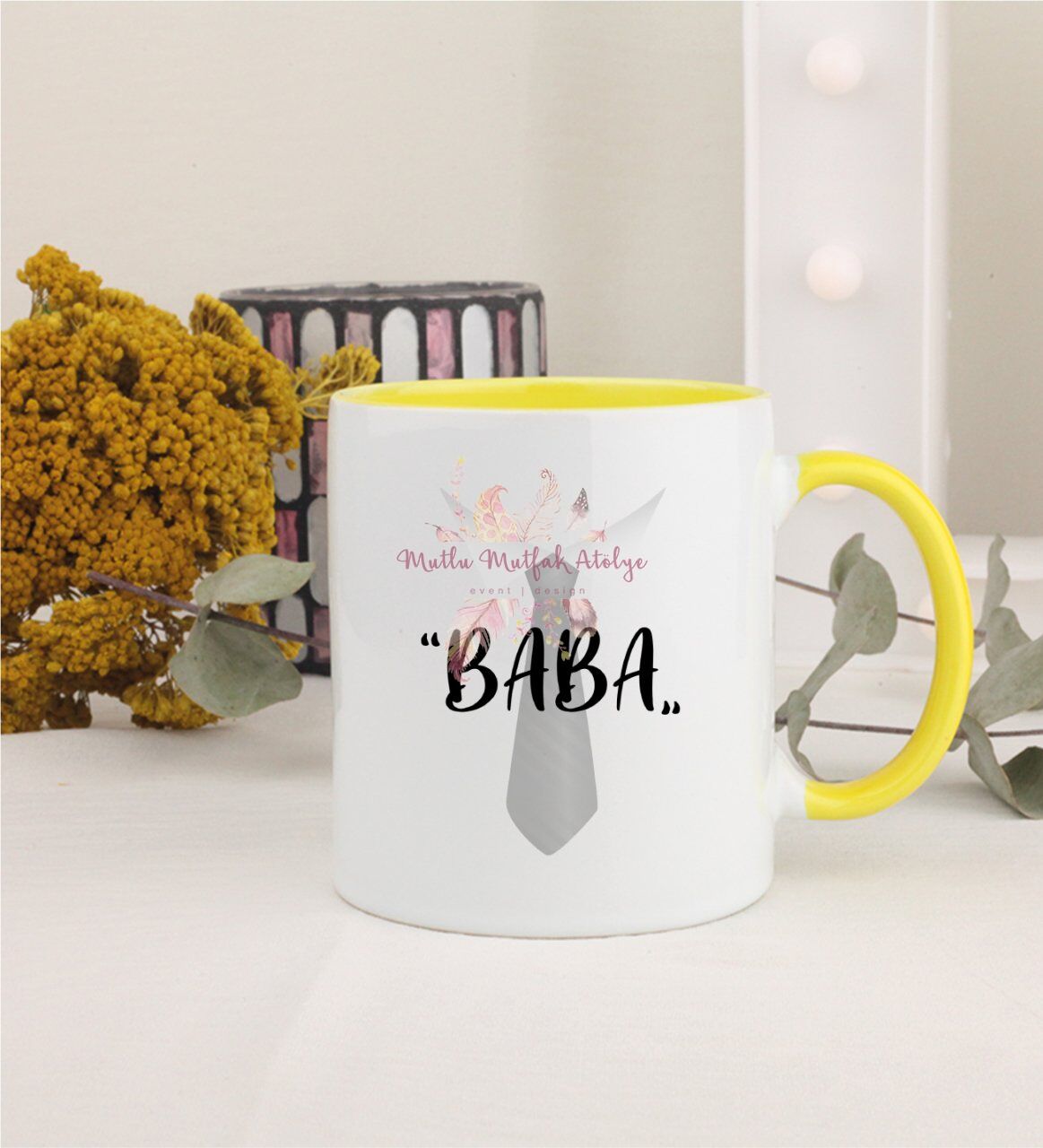 Babalar Günü Sarı Kupa Bardak