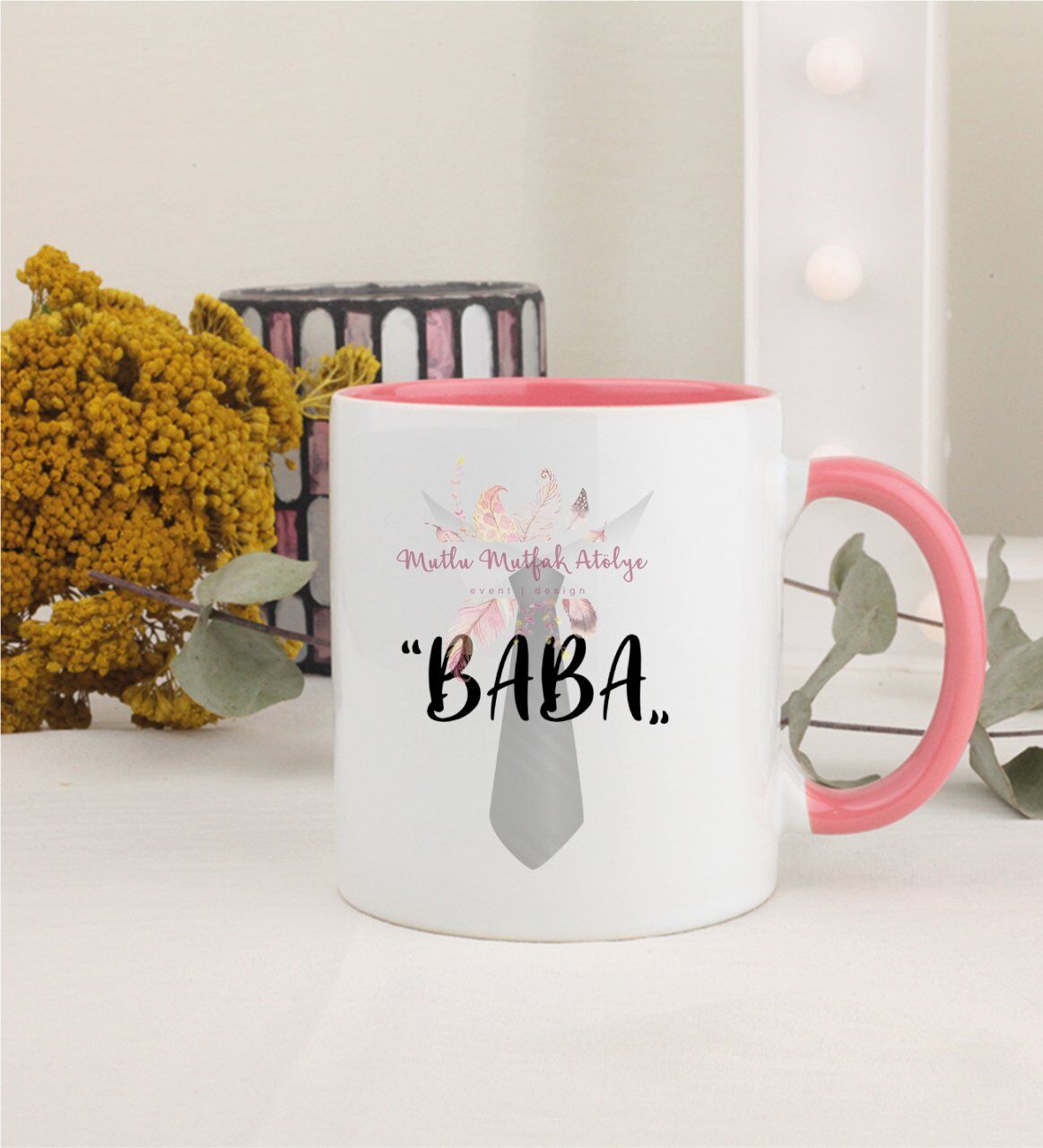 Babalar Günü Pembe Kupa Bardak