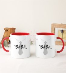 Babalar Günü İkili Kırmızı Kupa Bardak