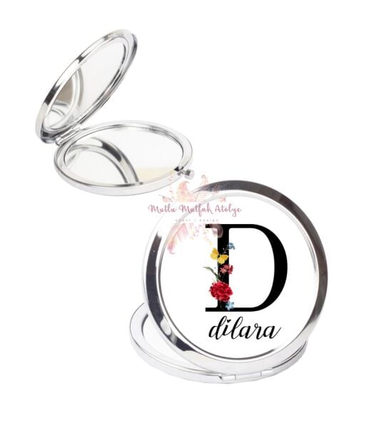 Kişiye Özel Harfli ve İsimli Cep Aynası