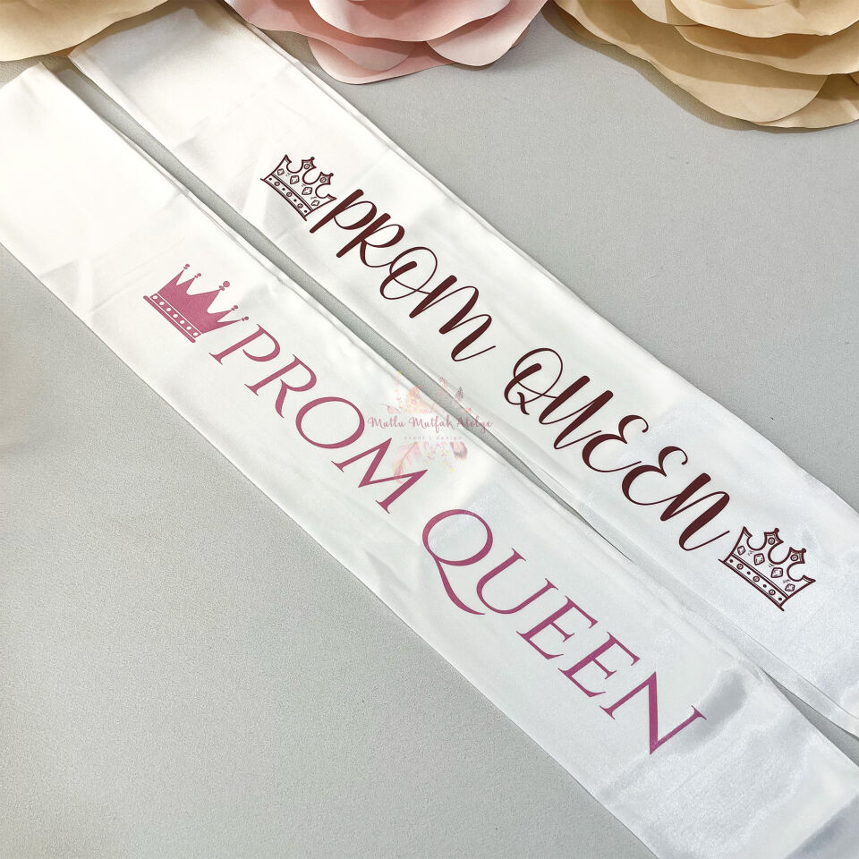 Baskılı Prom Queen Kuşak