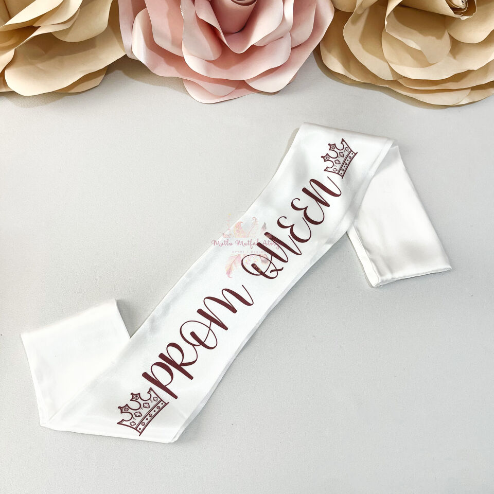 Baskılı Prom Queen Kuşak