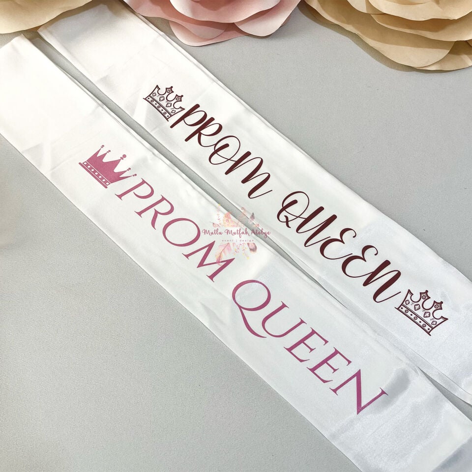 Baskılı Prom Queen Kuşak