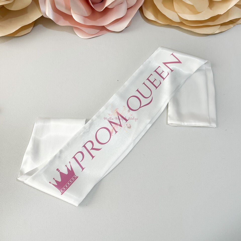 Baskılı Prom Queen Kuşak