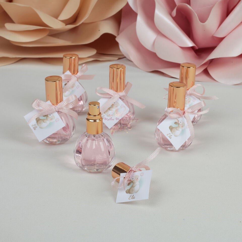 15 ml Sprey Cam Şişe Kolonya - Yenidoğan & Hastane Odası Dağıtmalık Bebek Hediyeliği