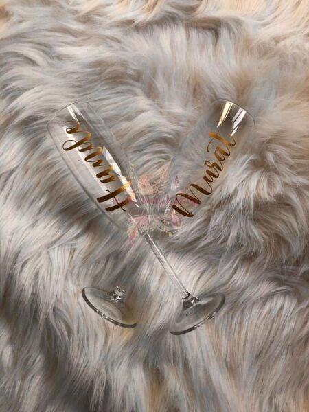 İkili Kişiye Özel Şampanya Kadehi