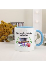Öğretmenler Günü Hediyesi Mavi Kupa Bardak