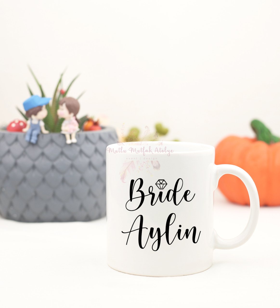Kişiye Özel Kupa Bardak Gelin Bride