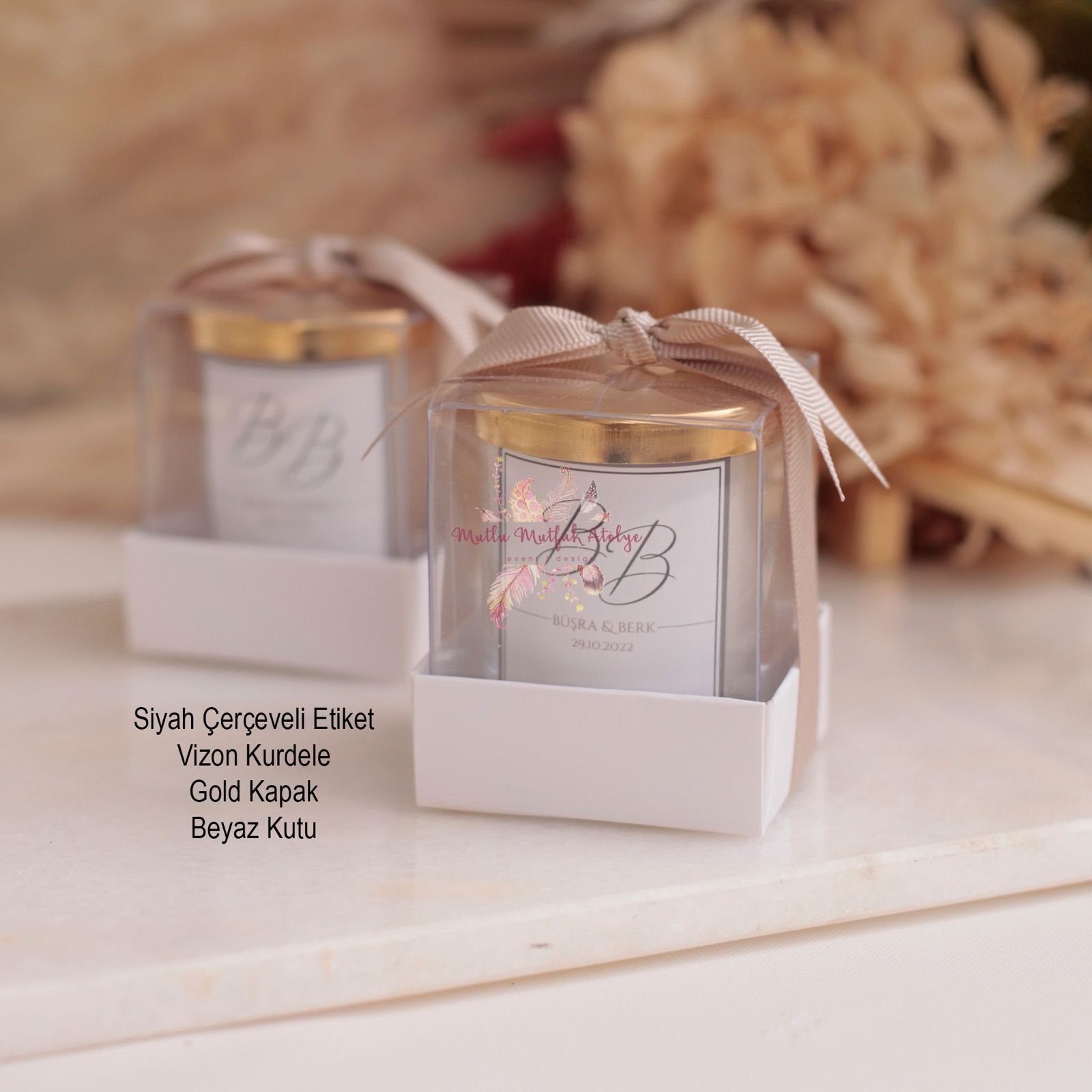 Hediyelik Kapaklı Kutulu Mum