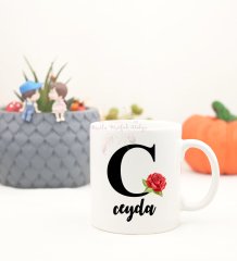 Kişiye Özel Kupa Bardak C Harfi