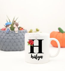 Kişiye Özel Kupa Bardak H Harfi