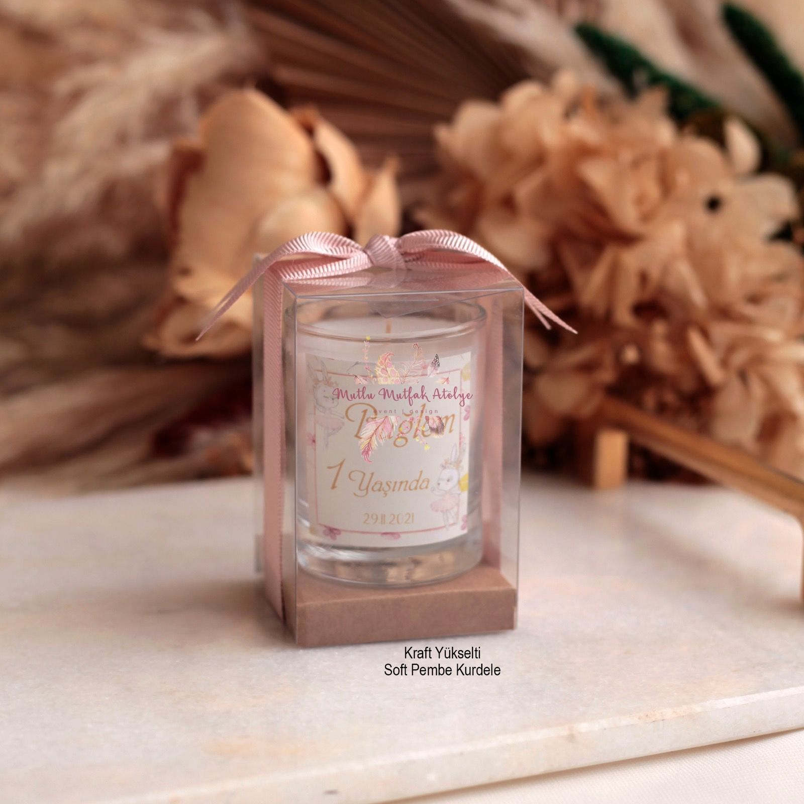 Hediyelik Yükseltili Kutulu Mum
