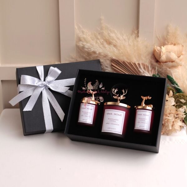 Yılbaşı Hediyesi Kutulu Mum Seti