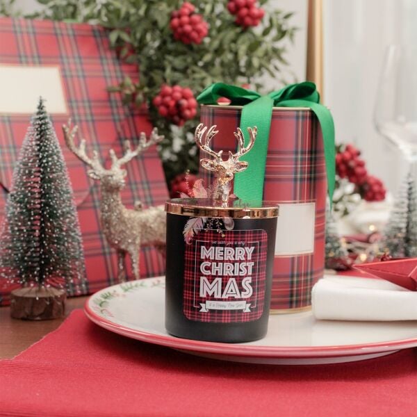 Yılbaşı Hediyelik Kutulu Çikolata Kokulu Mum