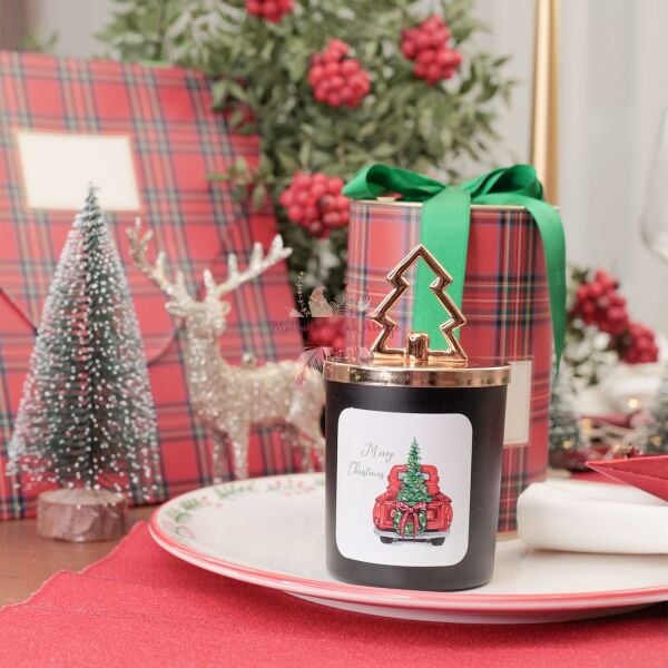 Yılbaşı Hediyelik Kutulu Çikolata Kokulu Mum