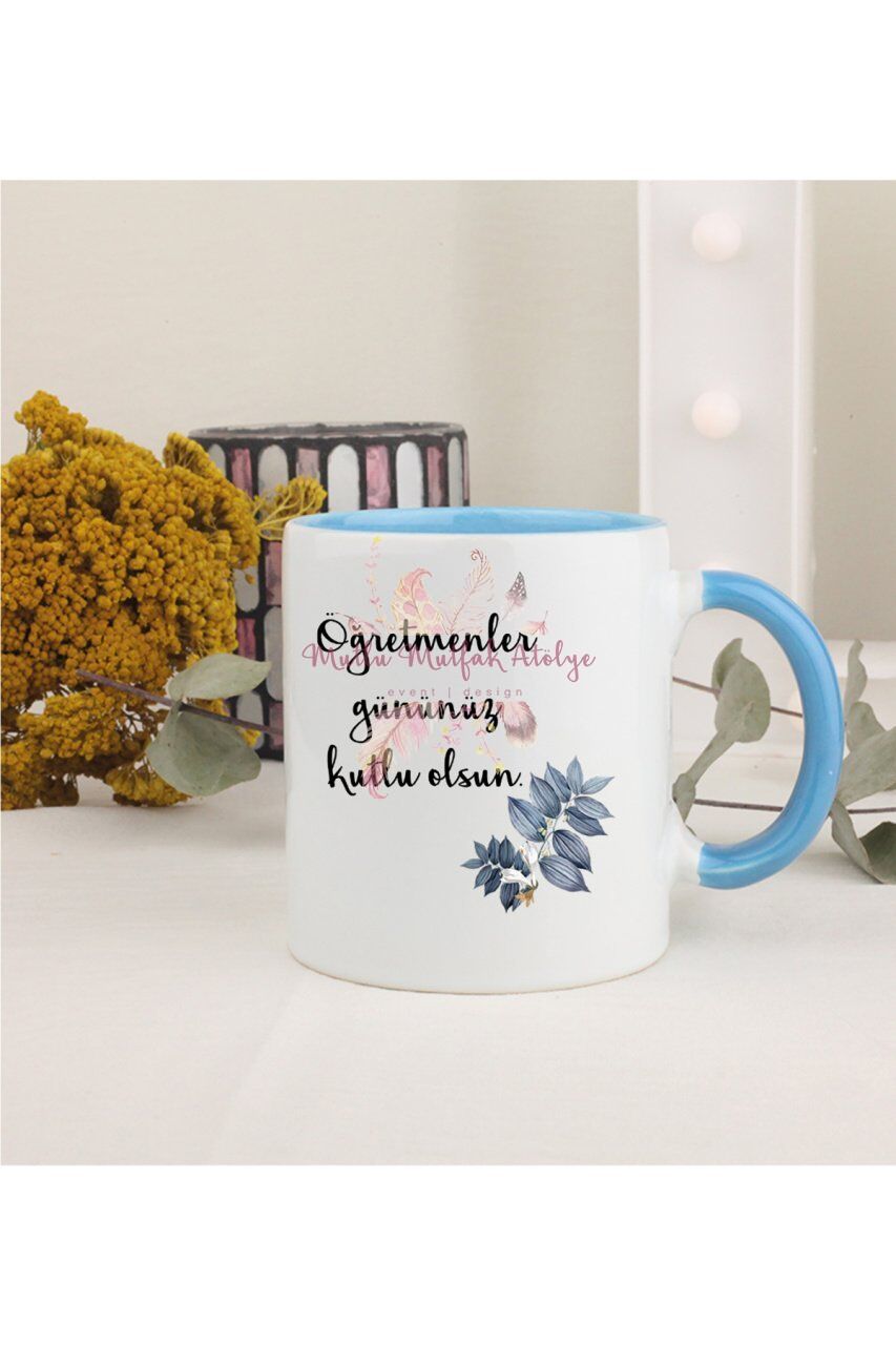 Öğretmenler Günü Hediyesi  Mavi Kupa Bardak