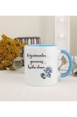 Öğretmenler Günü Hediyesi  Mavi Kupa Bardak