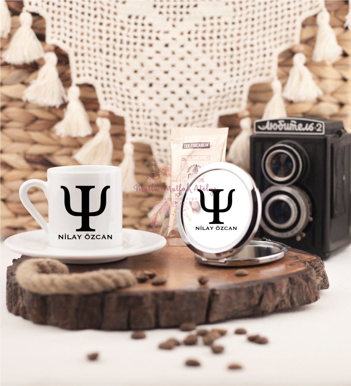 Kişiye Özel Psikolog Aynalı Kahve Fincanı