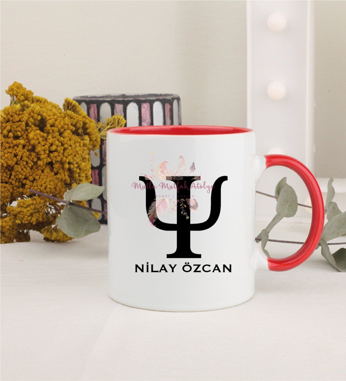 Kişiye Özel Psikolog Kırmızı Kupa Bardak