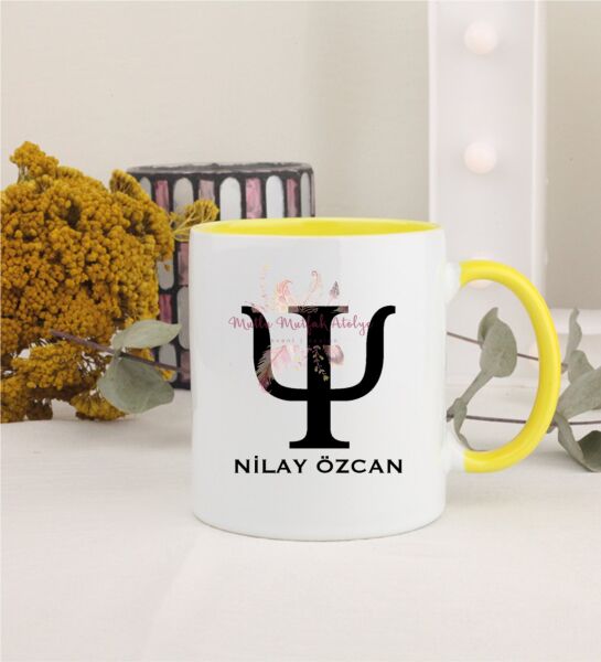 Kişiye Özel Psikolog Sarı Kupa Bardak