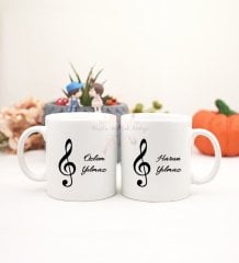 2'li Kişiye Özel Kupa Bardak Müzik Öğretmeni