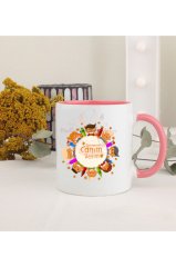 Öğretmenler Günü Hediyesi Canım Öğretmenim  Pembe Kupa Bardak