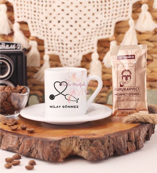 Kişiye Özel Hemşire Türk Kahvesi Fincanı