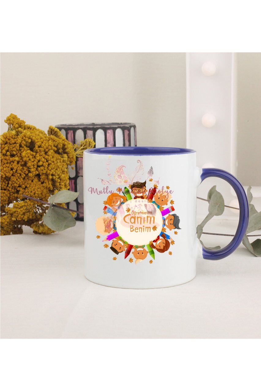 Öğretmenler Günü Hediyesi Canım Öğretmenim  Lacivert Kupa Bardak