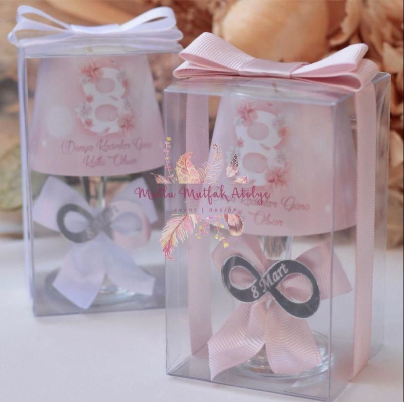 8 Mart Dünya Kadınlar Günü İçin Hediyelik Abajur Mum