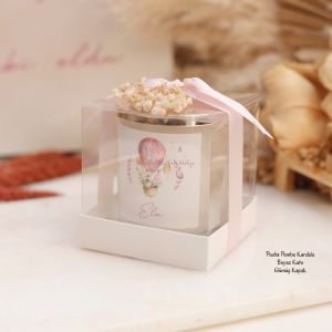 Büyük Boy Çiçekli Kokulu Hediyelik Mum