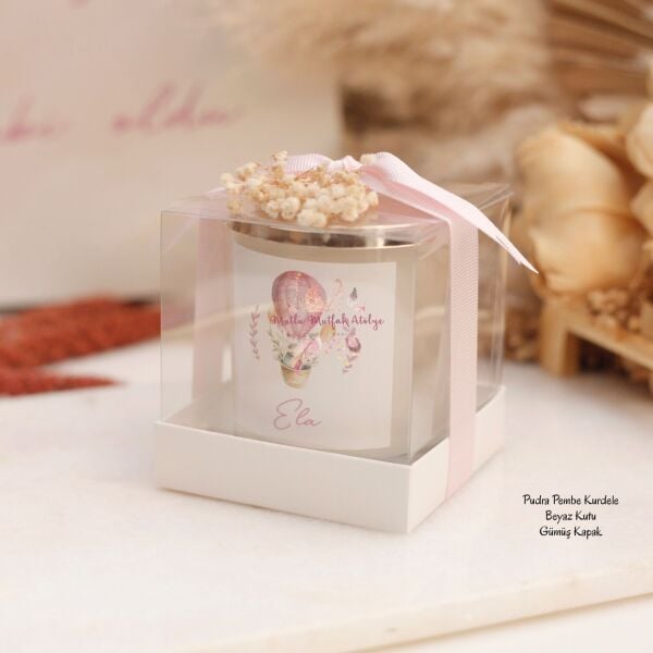 Büyük Boy Çiçekli Kokulu Hediyelik Mum