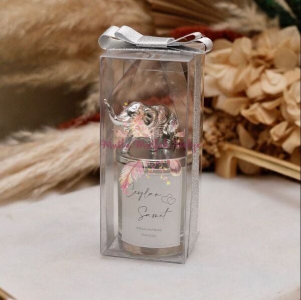 Fil Figürlü Kutulu Mum