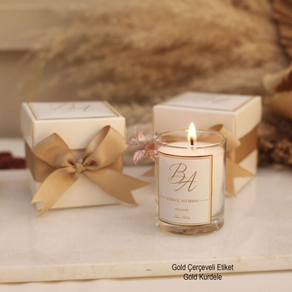 Hediyelik Fiyonklu Kutulu Mum