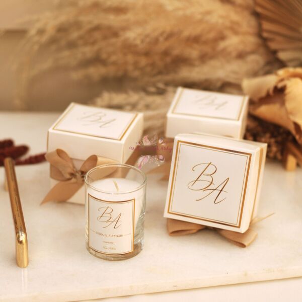 Hediyelik Fiyonklu Kutulu Mum