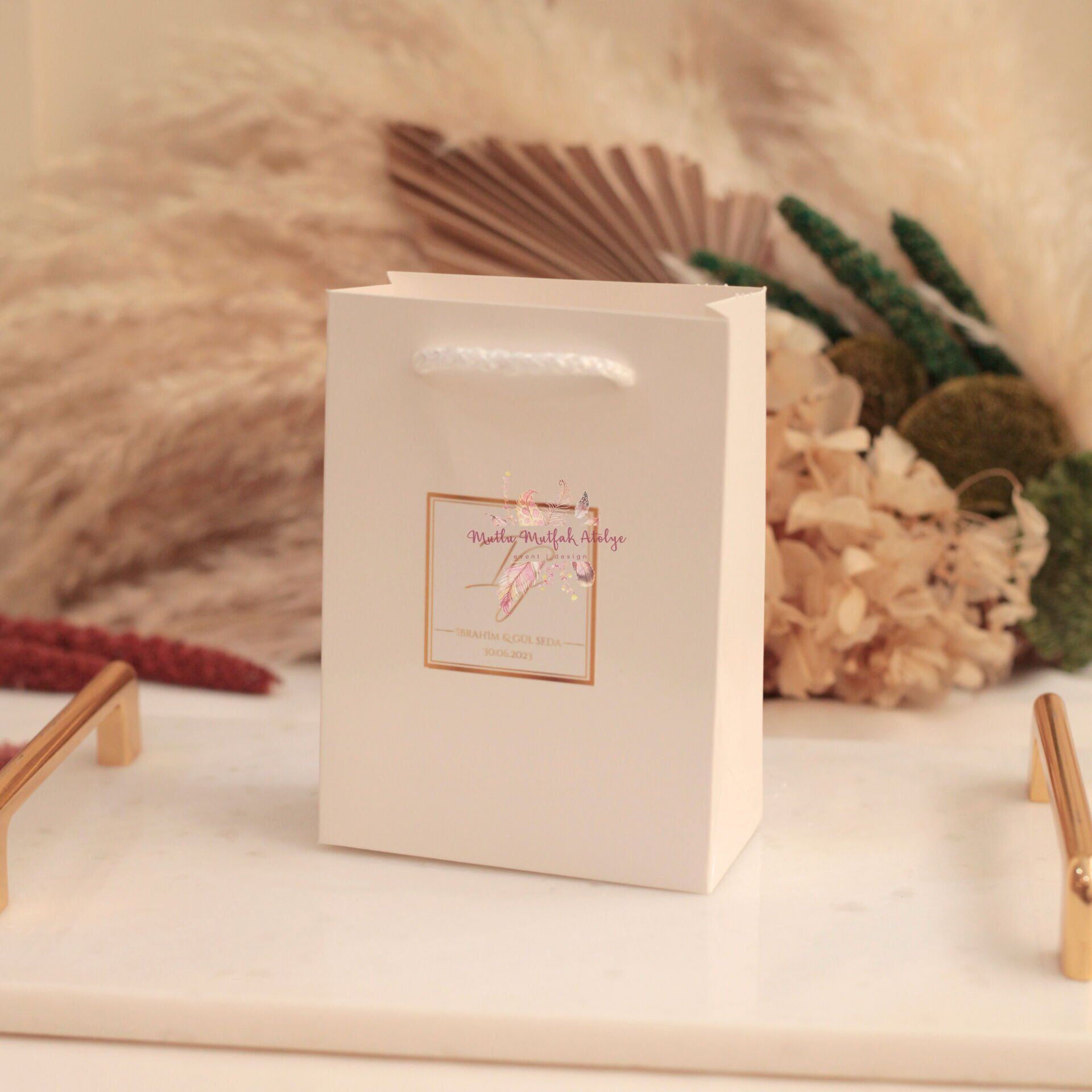 Hediyelik Karton Poşet Çanta 10x14x5cm