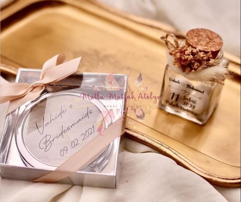 Hediyelik Ayna Ve Badem Şekeri