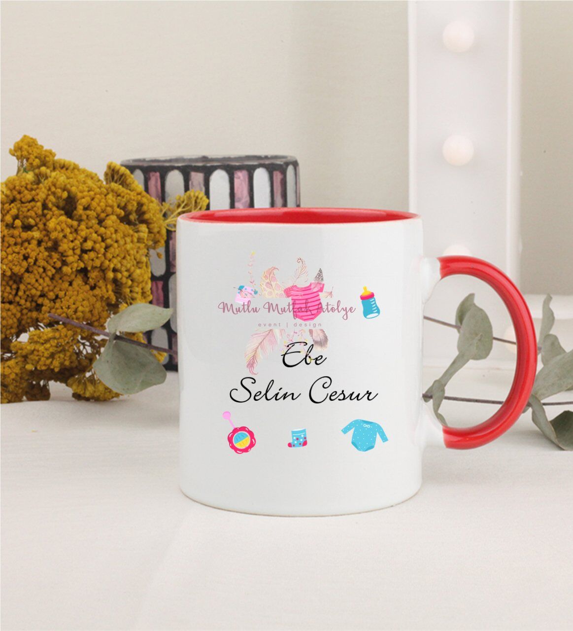Kişiye Özel Ebe Kırmızı Kupa Bardak