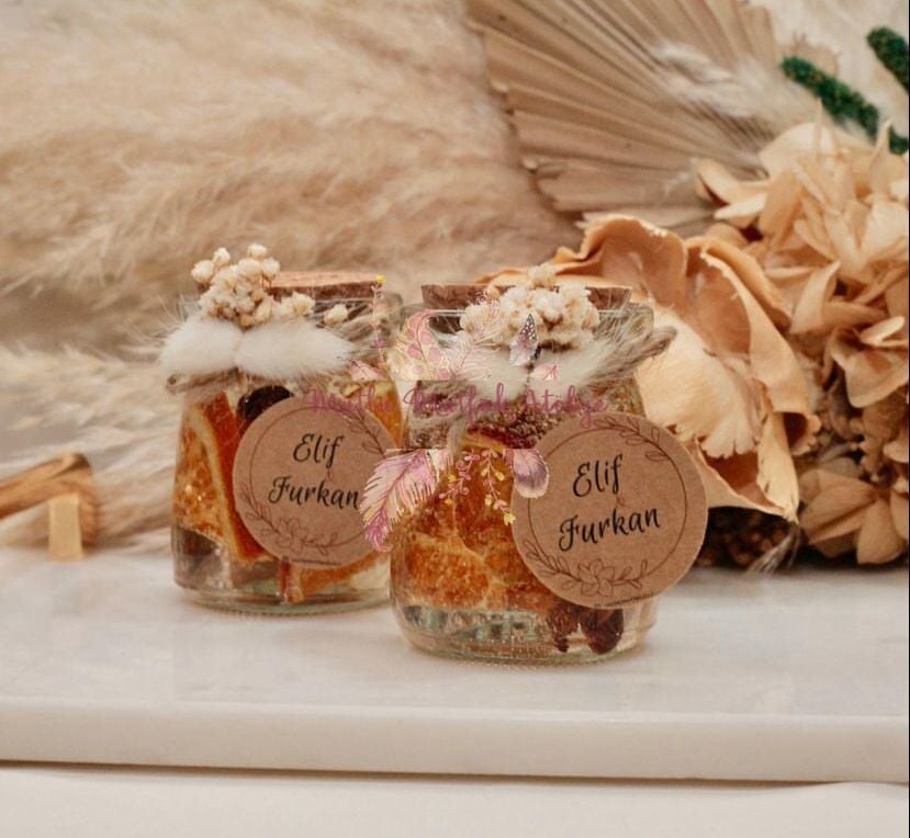 Hediyelik Portakallı Tarçınlı Jel Mum