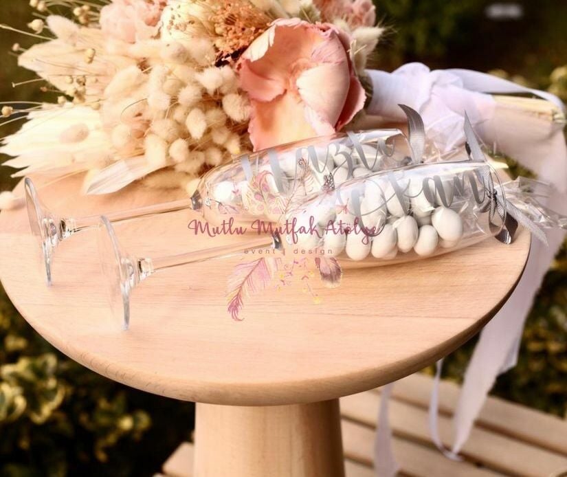 İkili Kişiye Özel Şampanya Kadehi