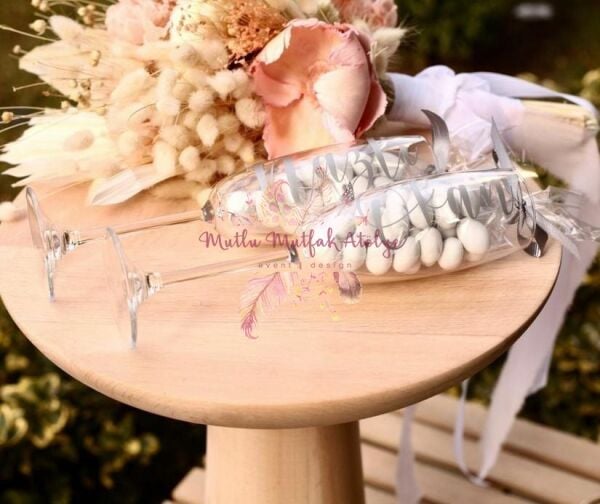 İkili Kişiye Özel Şampanya Kadehi