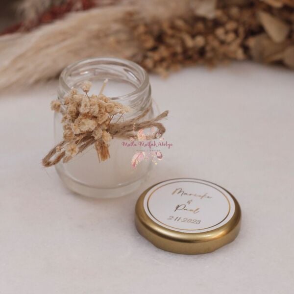 Hediyelik Cipsolu Kavanoz Mum