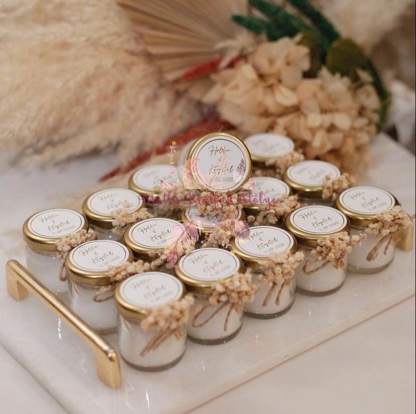 Hediyelik Cipsolu Kavanoz Mum