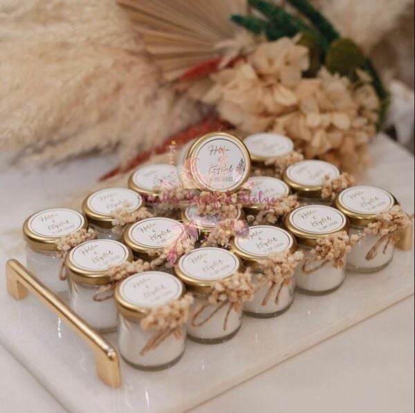 Hediyelik Cipsolu Kavanoz Mum